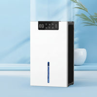Touch Panel Dehumidifier with Digital Display Portable Dehumidifier with Transparent Water Tank Small Appliance Space-Saving for Basement