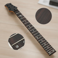 Matte Finish 24 Fret Guitar Neck Stable Tuning Guitar Neck with Rosewood Fingerboard Slim Profile Smooth for Guitarists