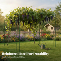 Weather-Resistant Climbing climber Trellis Weatherresistant Coating Pipe Assembly Trellis Rustresistant Plant Support Sturdy Construction for Gardeners, Homeowners, Event Planners, Patio, Vegetable Patch, garden path, Wedding Ceremonies