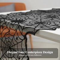 arachnidweb Tablecloth Creates Spooky Atmosphere arachnid Web Doily Lace Design