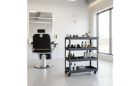 Four-Tier Utility Cart Multi-Purpose Metal Cart with Handle Space-Saving