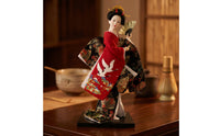 Geisha Doll Traditional Traditional Japanese Doll Decorative Statue for Art Lovers, Shelf Display