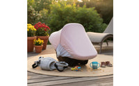 Sun Protection Bug Net Car Seat Cover Universal Fit Infant Carrier Canopy Breathable Textile for Infants, Newborns, Outdoor, Travel
