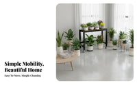 360° Rotating Casters Rolling Plant Cart Ventilated Storage Rolling Plant Bench Multi-Purpose Flower Rack Heavy-Duty for Gardeners, Homeowners, People with Limited Mobility, Balcony, Living Room, Outdoor, Indoors
