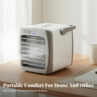Cools and Humidifies Desktop Air Cooler Humidifier Function Mini Evaporative Cooler Portable for Office Workers, Students, Dorm Room