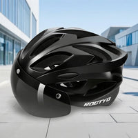 Adjustable Cycle Helmet with Tail Light Vented Bike Helmet with Visor Cooling Lightweight for Children, Adolescents