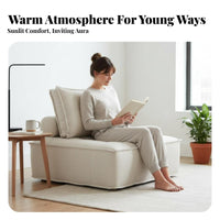 High supportrest Armless Block Chair Italian Light Luxury Armless Single Sofa Modern Minimalist design Living Room Seating Soft Upholstery for Apartment Dwellers, Homeowners, Individuals, Small Spaces, perusing corner, Bedroom, Office