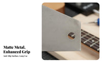 Sturdy Steel Construction Guitar Fret Leveling Ruler Accurate Measurement Fret Height Gauge 4 Precision Edges for Repair Shop, Home Studio