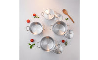 7 Pieces Soup Pot Set Heavy Duty Aluminum Pot Set Kitchenware for Kitchen