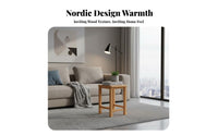 Multi-Purpose Square Wooden Stool Rounded Corners Small Wooden Utility Stool Long-Lasting Footrest High Load Capacity for Children, Adults, Seniors, Living Room, Entryway, Bedroom, Kitchen