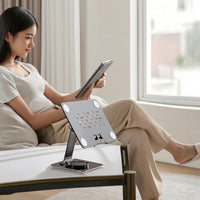 Desktop Stand Foldable Stand with Rotating Base Multi-Angle for Students, Home Office