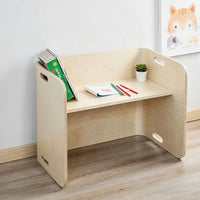 Curved Children's Desk  Multi-Use Wooden Children's Desk table Easy to Clean for Playroom