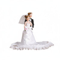 Memorable Keepsake Bride and Groom Cake Topper Ready-to-Gift Resin Wedding Couple Statue Long-Lasting for Newlyweds, Couples