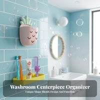 Drill Toothbrush Rack Easy Installation Wall Mounted Toothbrush Holder Space Saving Wall Mounted Washroom Holder for Women, Kids, Bedroom, Kitchen