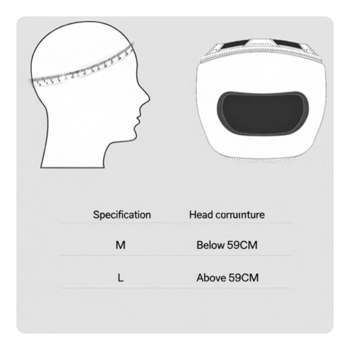 Adjustable Fit Full Face Boxing Helmet Lightweight Sparring Headgear Vision Friendly for Training, Taekwondo