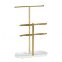 Open Frame Jewelry Display Stand Perforated Metal Jewelry Organizer Minimalist Necklace Holder Tray Base