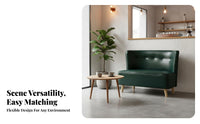 2-Seater Upholstered Banquette Nordic Design Booth Seating Minimalist design Cafe Loveseat for partners, Office Reception Area, boba Tea Shop, Bedroom