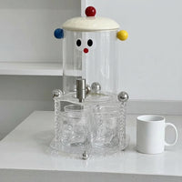 Beverage Dispenser with Cartoon Juice Theme, Iced Tea Drink Dispenser with Stand, Cold Refreshment Station Tap Server