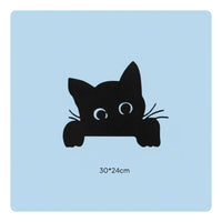 Cartoon Design Black Feline Door Frame Decor Sturdy Construction Feline Door Topper for Indoor, Doorway