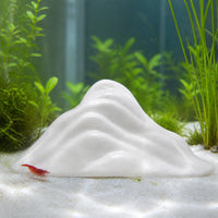 Zen White Ceramic Mountain Micro Landscape Ornament for Aquarium and Home Decor