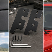 2 Pieces Sun Visor Repair Clips Aluminum Sun Visor Bracket Repair Kit Hardware Metal Black for Car Owners, Interior Maintenance