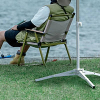 Compact Fishing Umbrella Base Stable Umbrella Base with Folding Legs Sturdy Outdoor Equipment Long-Lasting for Fishermen
