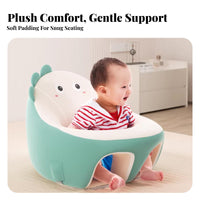 Ergonomic Design Soft Creature Sit-Me-up Non-Slip Bottom Dinosaur-Shaped Baby Lounger Skin-Friendly Infant Support Seat Easy to Clean for Infants, Toddlers, Parents, Playroom, Play Time, Living Room, Mealtime