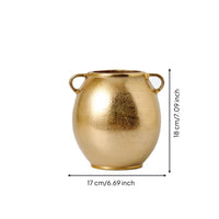 Vase with Handles Sculptural Decorative Vase Vessel for Shelf
