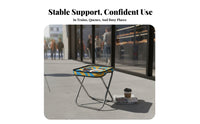space-saving Pocket-Sized Folding Stool Lightweight Handbagdesign foldable Seat Quick Setup Portable Seating extremely lightweight for Travelers, Outdoor fans, Queuing, Travel, Hiking, Fishing