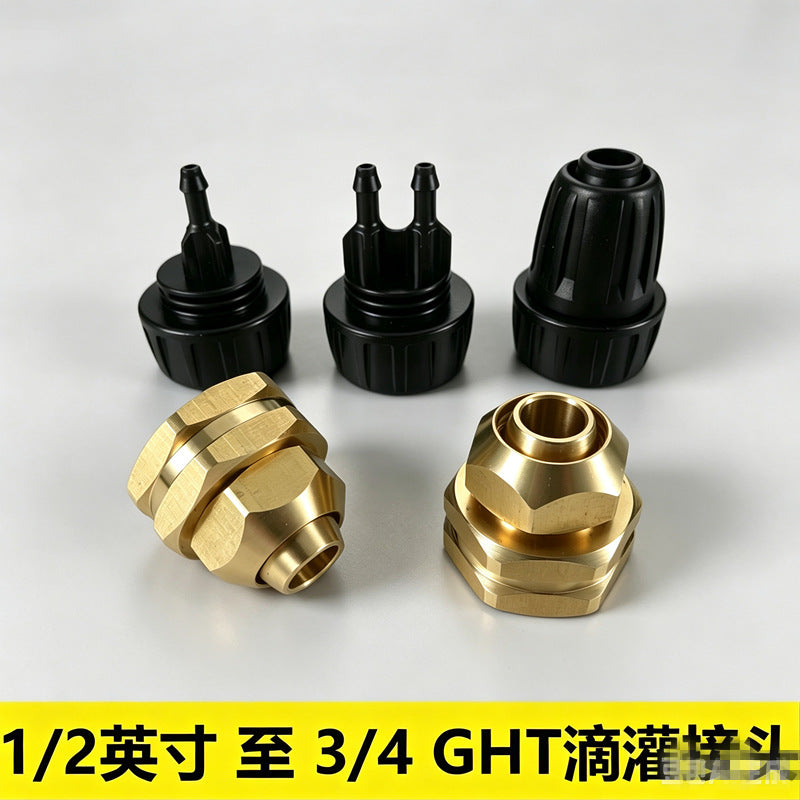 1/2 Inch Drip Irrigation Tube to Garden Hose Adapter, Reusable