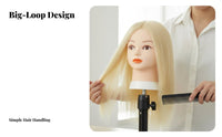 Hair Mannequin Head Can Be Dyed and Lightened Hairdressing Practice Head Washable Hair Styling Mannequin for Hairstylists