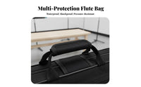 Flute Case Waterproof Flute Gig Bag Instrument Protection Crushproof Shockproof for Musicians, Travel, School
