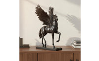 Winged Horse Sculpture Modern Design Winged Horse Statue Highly Detailed for Office