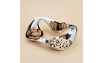 Stainless Steel Snack Tray Rust Resistant 3-Part Fruit Bowl Even Rounded Edges