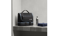 Waterproof Travel Wash Bag Water-Resistant Large Capacity Makeup Bag Portable Damp-Dry Compartment Separation Pouch for Tourists, Washroom, Gym