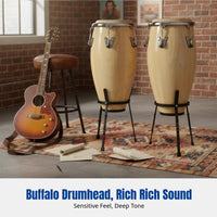 Conga Drum, Buffalo Skin, Multi-Color, Sturdy Wood, Latin Percussion