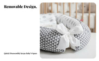 Newborn Lounger Easy-Clean Portable Baby Lounger Nature-Inspired Design Infant Bedding for Newborns, New Parents, Co-Sleeping, Floor Use