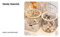 Plastic Box with Lid Stackable Design Push-Latch Clear Box Secure Latches