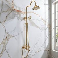 Surface-Mounted Shower System Water Saving Wall-Installed Shower System High Pressure Fixture for Washroom Remodel