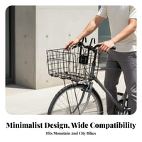 Portable Folding Bike Basket Large Capacity Collapsible Cycle Basket Easy Installation for Commuters, Grocery Shopping, Commuting