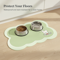 Pet Feeding Mat Waterproof PVC Placemat for Cats and Dogs