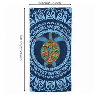 Printed Microfiber Beach Towel Lightweight Rectangular Beach Towel Quick Dry Bath Linen Soft