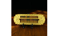 Abacus with Display Stand Gold-Colored Decorative Abacus Engraved Desk Decor for Office