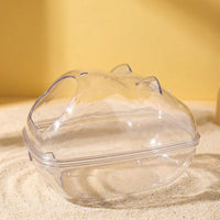Acrylic Hamster Sand Bath and Hamster Toilet, Transparent Hamster Sand Bath for Dwarf Hamsters and Mice, Splash Guard Entry Bathtub Case