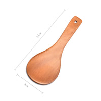 Rice Spoon with Hanging Hole Sturdy Wooden Rice Paddle Handheld for Kitchen
