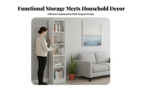 Tall shelving versatile unit with Doors Freestanding Design Floor-Standing Shelving versatile unit with Doors particle-resistantresistant Cabinets Book Cabinet for Students, Living Room, Study