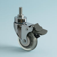 Medical Cart Caster Wheel Floor Protection Threaded Caster Wheel Shock Absorbing for Workshop Equipment