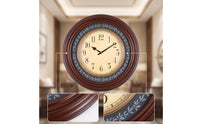 Wall Clock with Wood Frame Large Silent Wall Clock Decorative for Entryway