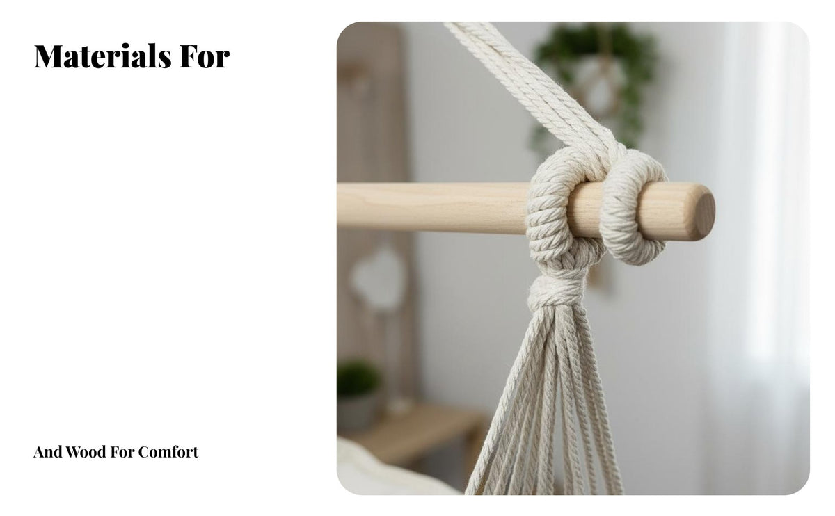 Easy to Install Textile Swing Chair Long-Lasting Tasseled Rope Lounger Portable Swing Seat Bohemian Aesthetic for Students, Children, Dorm Room, Bedroom, Balcony, Garden