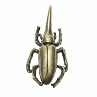 Detailed Duplicate Copper Beetle Desk Ornament Artisan-Made Vintage Beetle Statue Exquisite Workmanship Vintage Sculpture for Collectors, Desktop, Office, Bookshelf